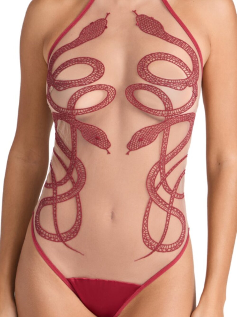 Thistle and Spire Serpent Bodysuit (Oxblood Red)